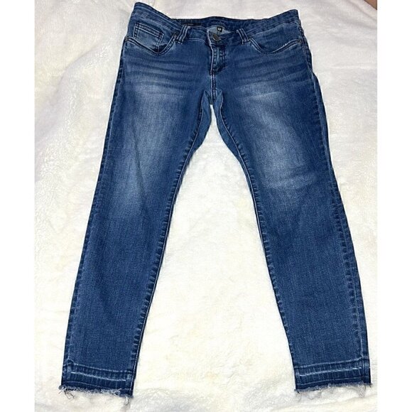 KUT FROM THE KLOTH Ankle Skinny Frayed Hem Blue Jeans Women’s Size 6 - Picture 3 of 16